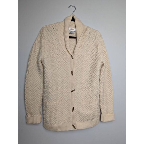 Talbot's Wool toggle knit cardigan sweater Small - Picture 1 of 7